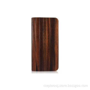 Real Wood Wallet Smart Phone Flip Case for iPhone 6 / Custo